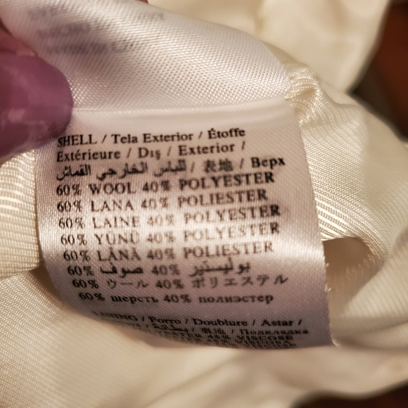BeBe wool Winter White double-breasted coat with dramatic collar sz M - Picture 15 of 16